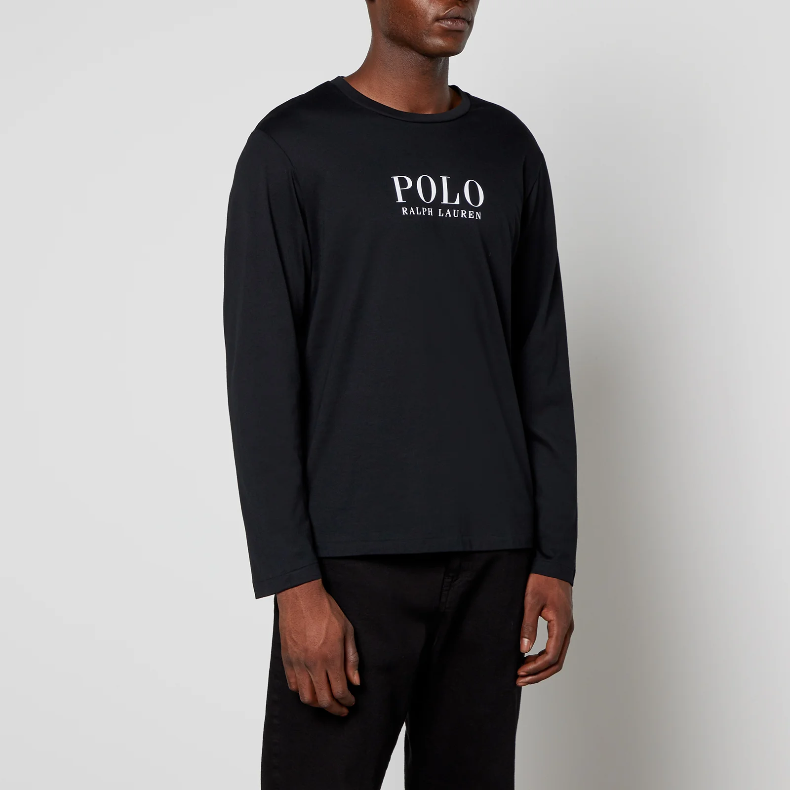 Polo Ralph Lauren Men's Boxed Logo Long Sleeve Top - Polo Black Image 1