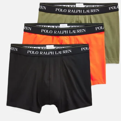 Polo Ralph Lauren Men's 3-Pack Classic Trunks - Black/Sailing Orange/Army Olive