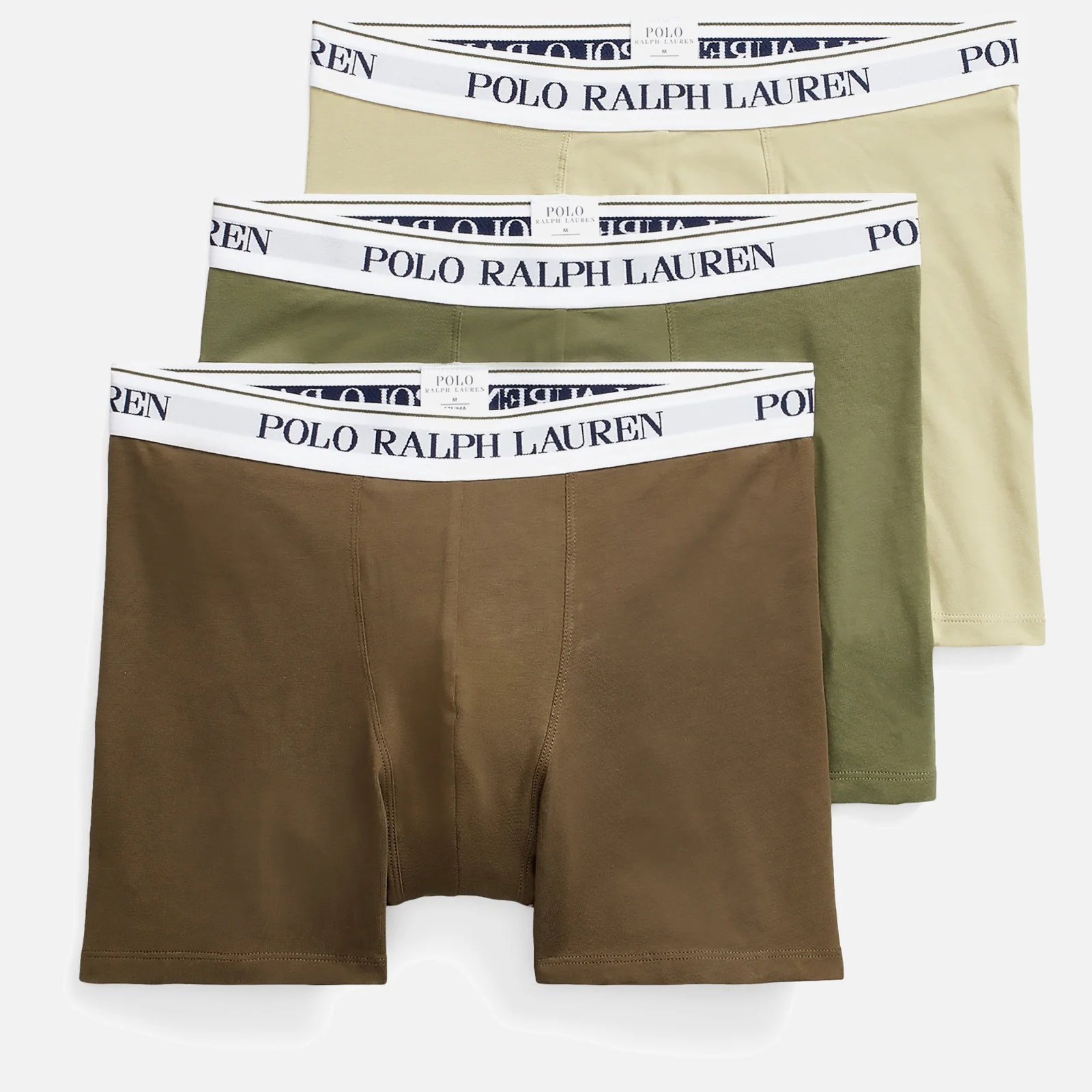 Polo Ralph Lauren Men's 3-Pack Boxer Briefs - Light Olive/Army Olive/Defender Green Image 1