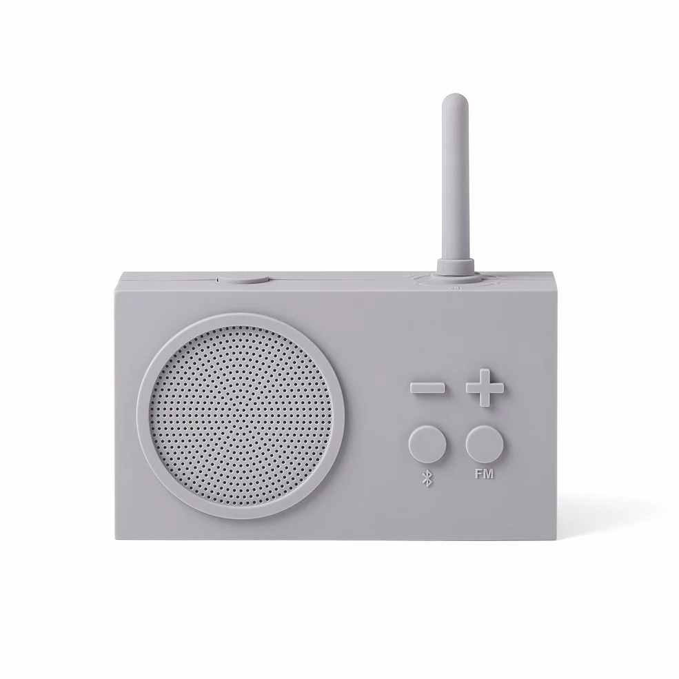 Lexon TYKHO 3 FM Radio and Bluetooth Speaker - Ultimate Grey Image 1