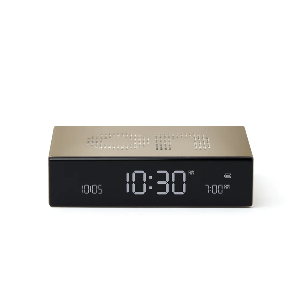 Lexon FLIP Premium Alarm Clock - Gold Image 1