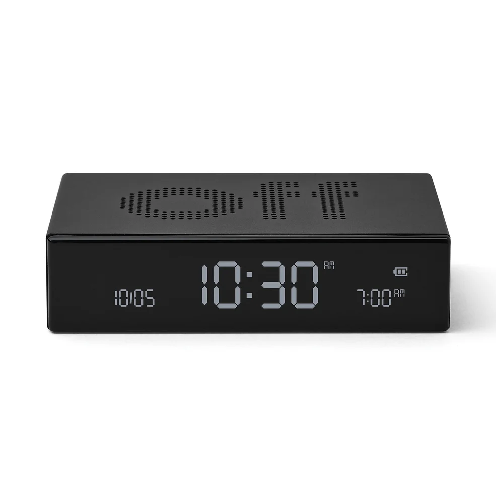 Lexon FLIP Premium Alarm Clock - Black Image 1