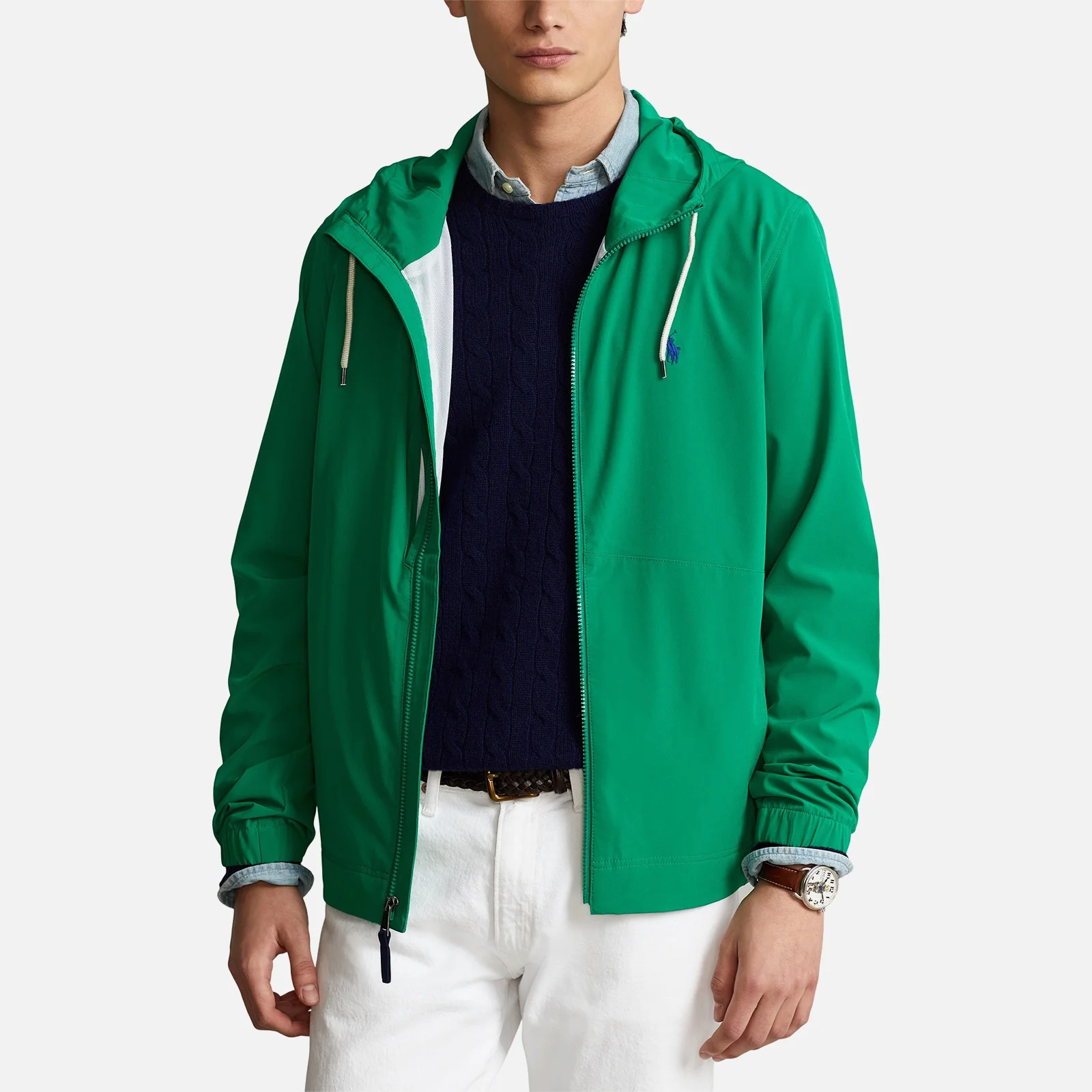 Polo Ralph Lauren Men's Packable Hooded Jacket - Cruise Green Image 1
