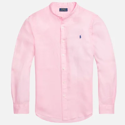 Polo Ralph Lauren Men's Dye Linen Button Down Shirt - Carmel Pink