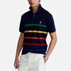 Polo Ralph Lauren Men's Custom Slim Fit Striped Mesh Polo Shirt - Newport Navy Multi - Image 1