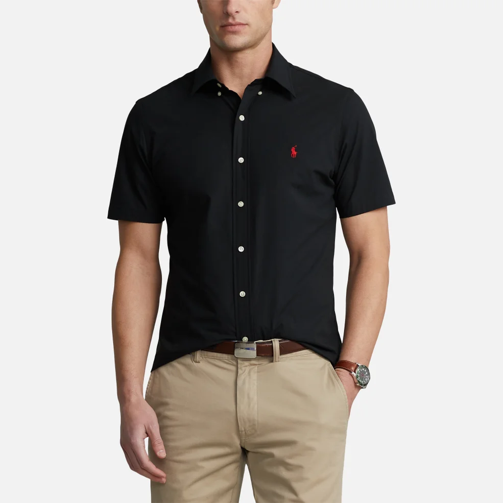 Polo Ralph Lauren Men's Poplin Short Sleeve Shirt - Polo Black Image 1
