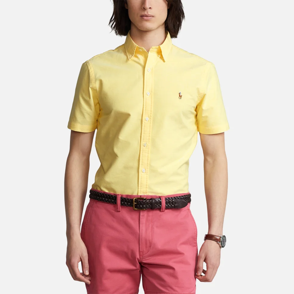 Polo Ralph Lauren Men's Classic Oxford Short Sleeve Shirt - Yellow Oxford Image 1