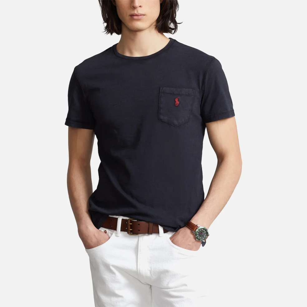 Polo Ralph Lauren Men's Custom Slim Fit Jersey Pocket T-Shirt - Polo Black Image 1