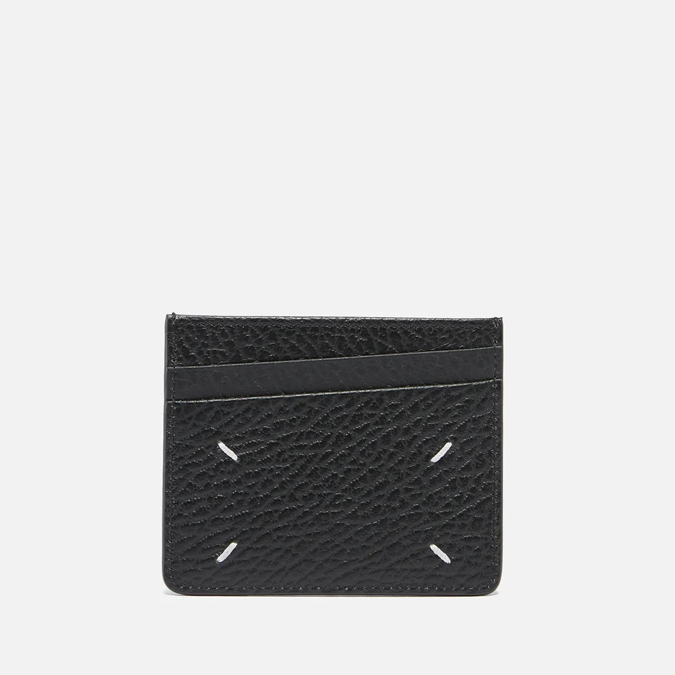 Maison Margiela Men's Four-Stitch Pebble Leather Card Holder - Black Image 1