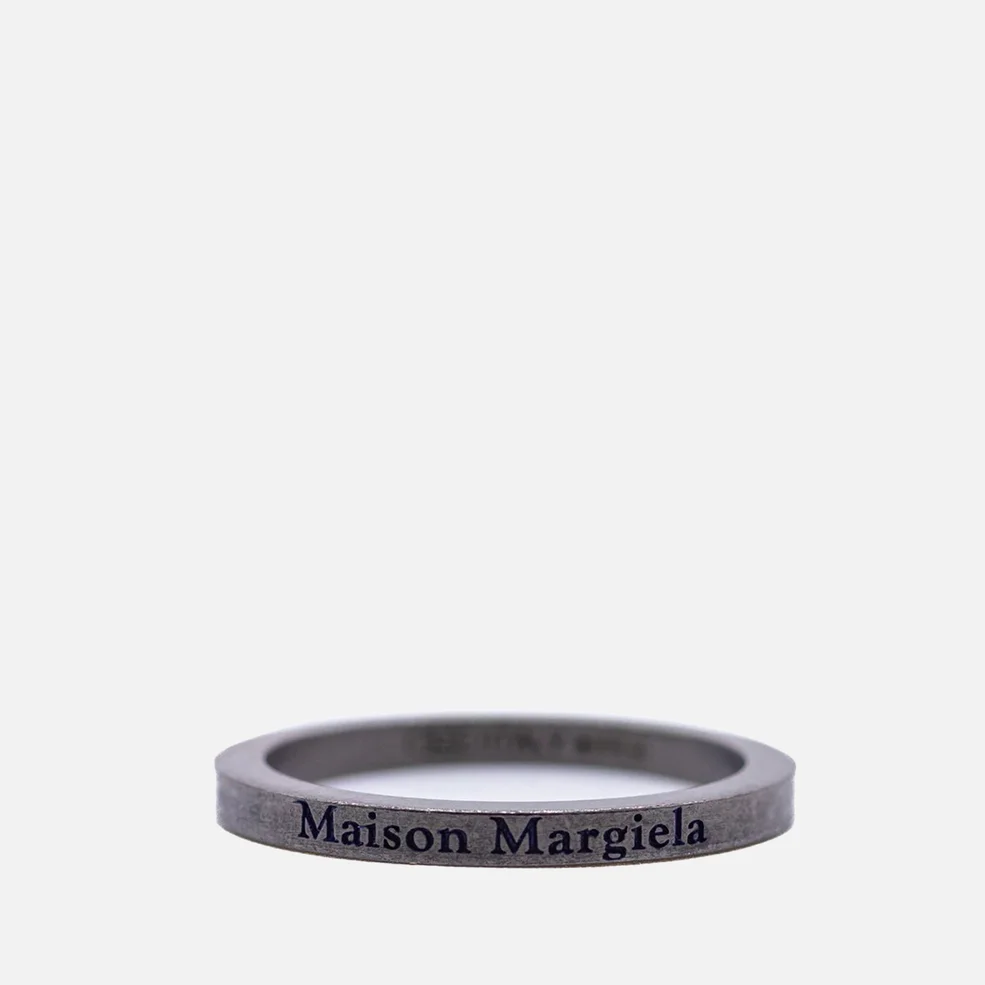 Maison Margiela Men's Thin Ring - Dirty Silver/Medium Blue/Raw Indigo Image 1