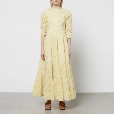 RIXO Women's Kristen Midi Dress - Lemon Daisy Chain