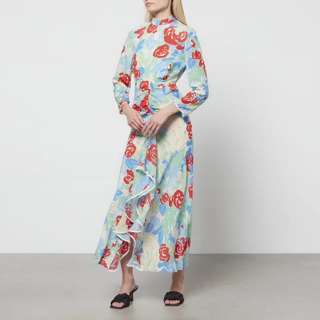 RIXO Women's Lucy Midi Dress - Collage Floral