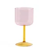 HAY Tint Wine Glass - Set of 2 - Pink & Yellow - Image 1