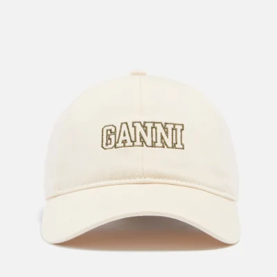 Ganni Software Logo-Embroidered Organic Cotton Baseball Cap