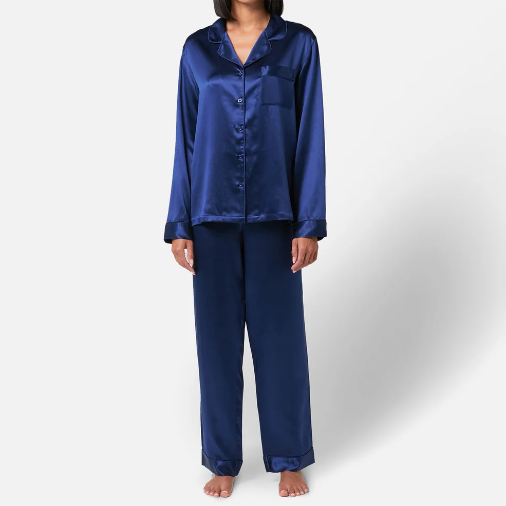 ESPA Freya Silk Pyjamas - Midnight Blue Image 1