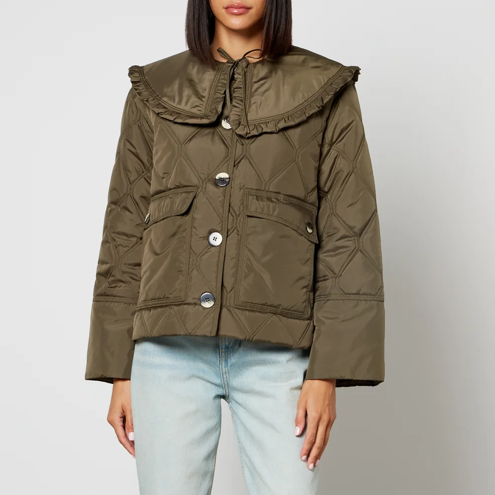 Ganni Quilted Recycled Shell Jacket Image 1
