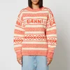 Ganni Organic Wool-Jacquard Jumper - Image 1