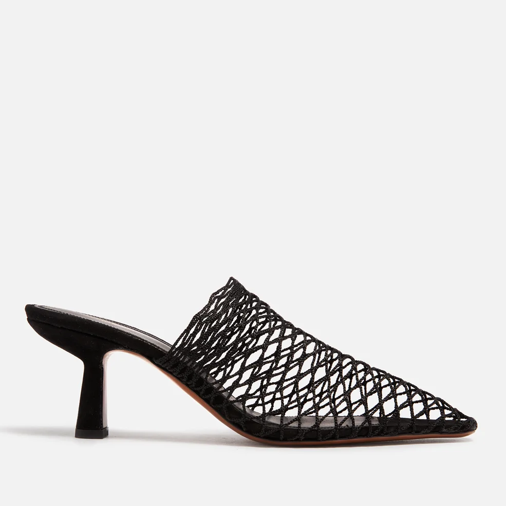 Neous Bophy Mesh and Leather Heeled Mules Image 1