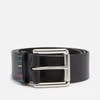 PS Paul Smith Men's Stripe Detail Leather Belt - Black - Image 1