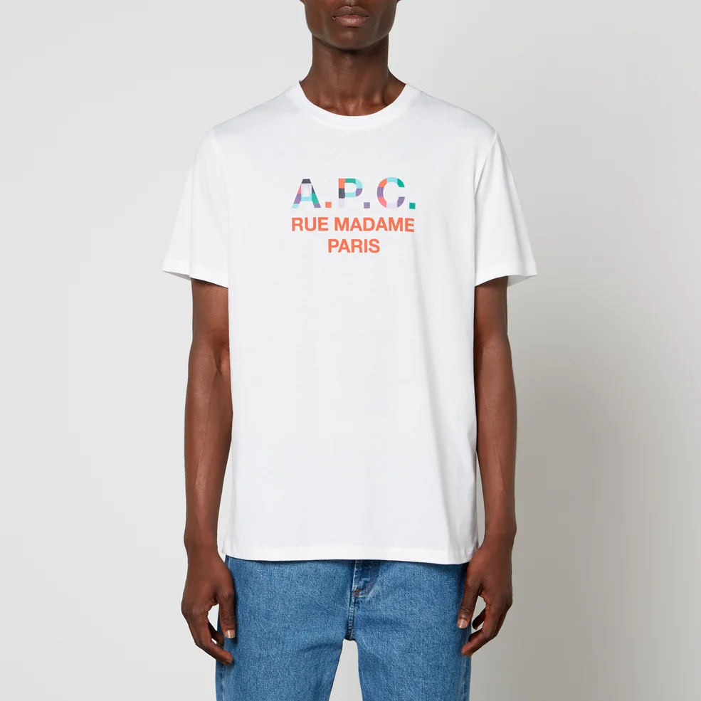 A.P.C. Tao Logo-Print Cotton-Jersey T-Shirt Image 1