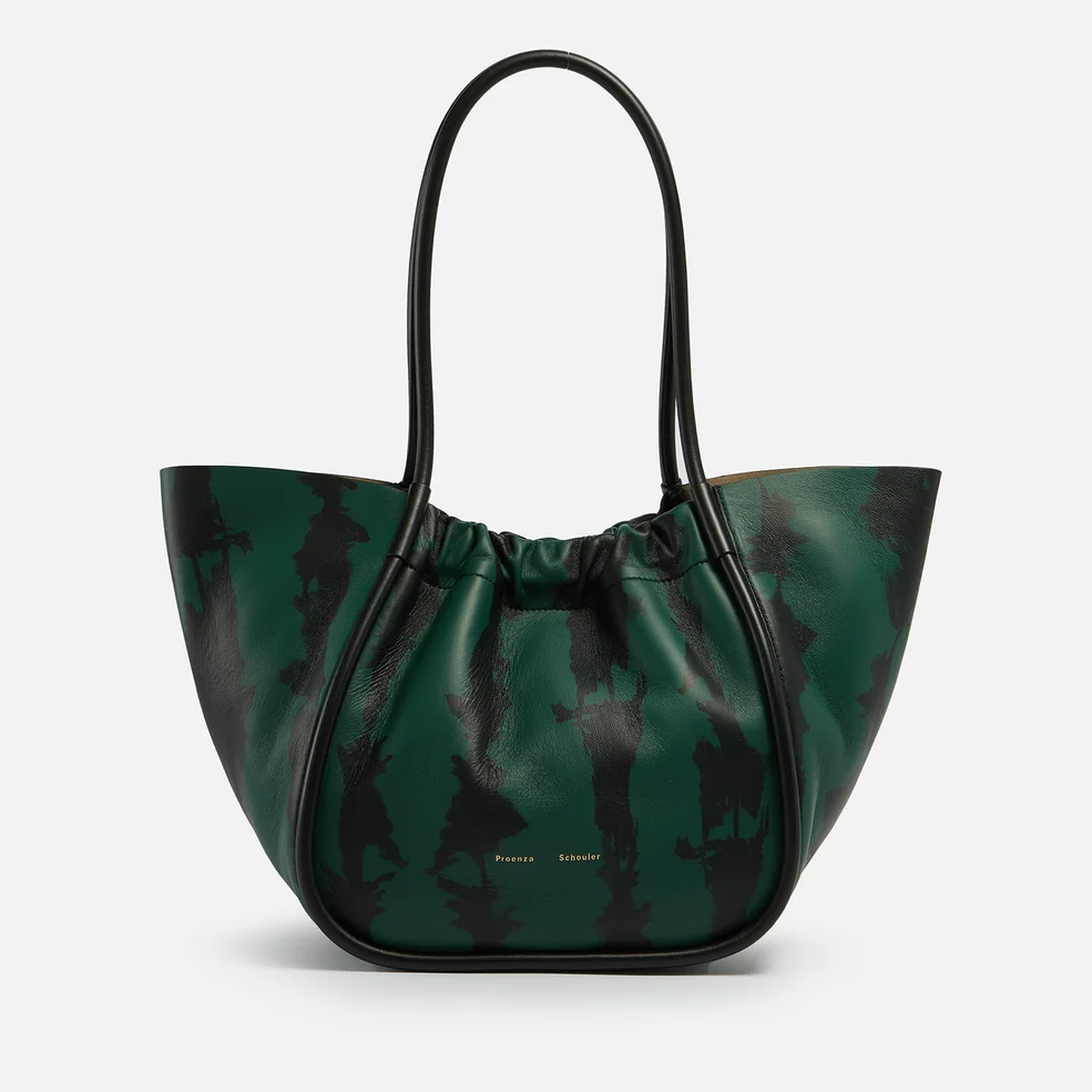 Proenza Schouler Large Ruched Tie-Dyed Leather Tote Bag Image 1
