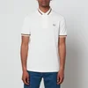 Fred Perry Men's Single Tipped Polo Shirt - Snow White/Dark Caramel - Image 1