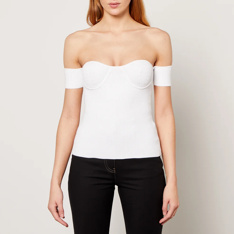 Helmut Lang Women's Contour Pinched Top - White Image 1
