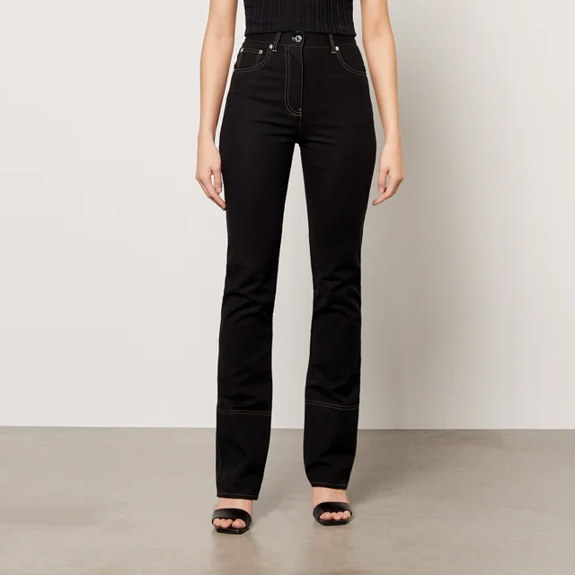 Helmut Lang Women's Stretch Cotton Bootcut Trousers - Black