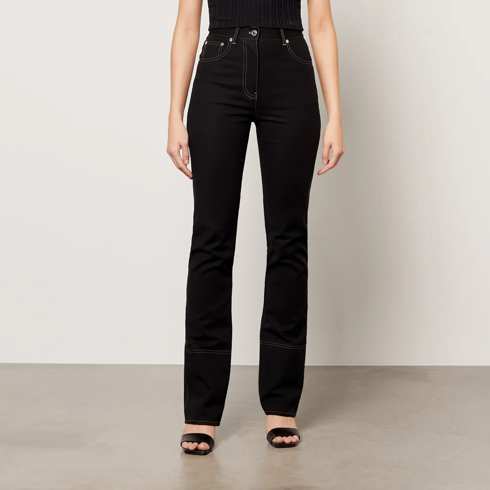 Helmut Lang Women's Stretch Cotton Bootcut Trousers - Black Image 1
