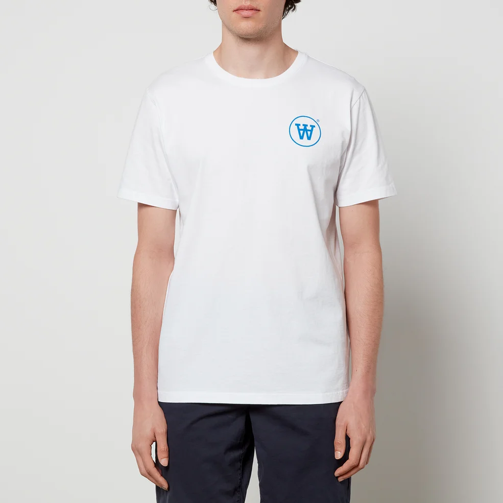 Wood Wood Men's Ace Circle T-Shirt - White Image 1