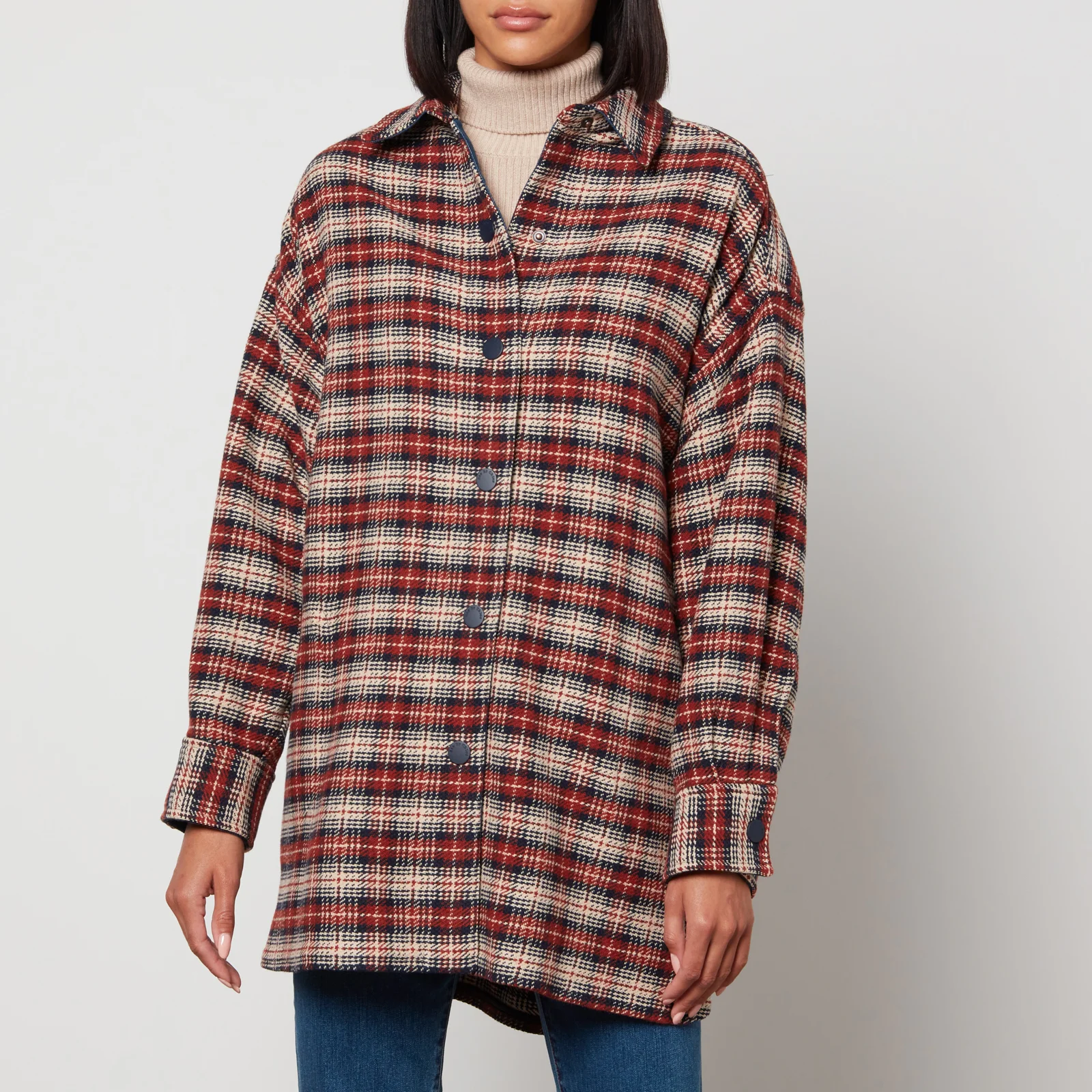 See By Chloé Oversized Checked Jacquard Shirt Image 1