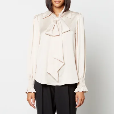 See By Chloé Pussy-Bow Satin-Twill Blouse