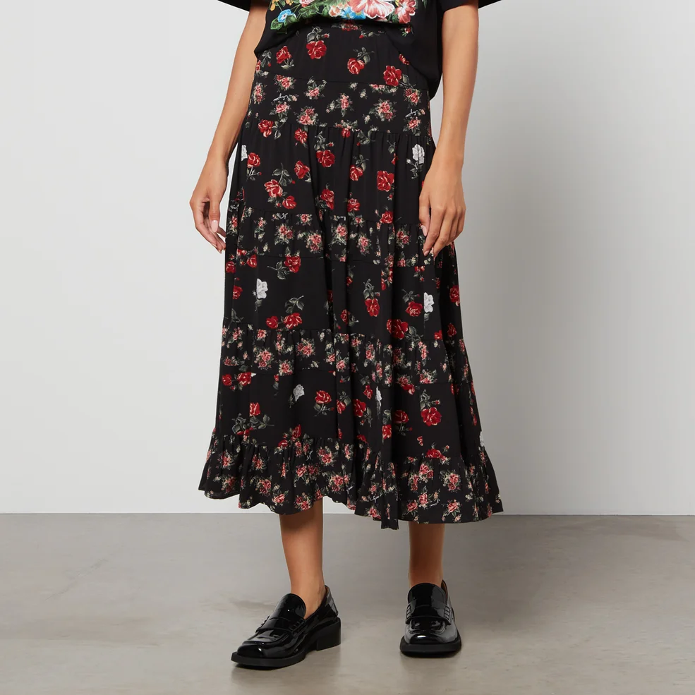 See By Chloé Juliette Floral-Print Stretch-Crepe Maxi Skirt Image 1