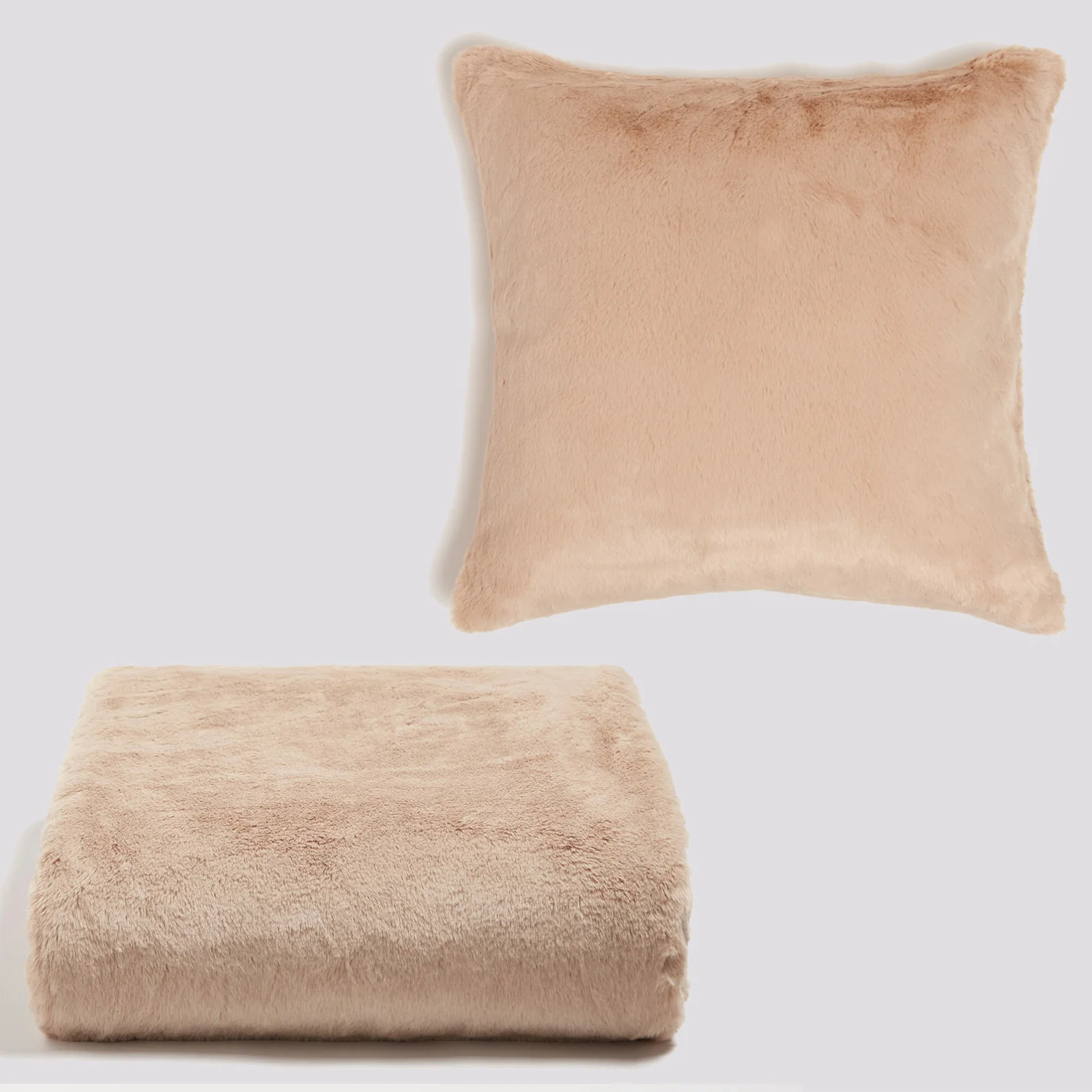 ïn home Recycled Polyester Faux Fur Bundle - Brown (Worth £90.00) Image 1
