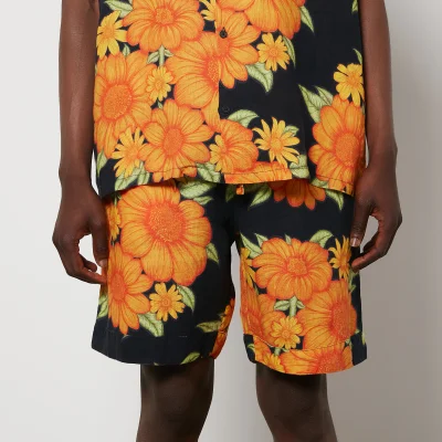 Desmond & Dempsey Men's Tithonia Pyjama Shorts - Navy