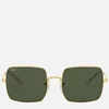 Ray-Ban Square Oversized Metal Sunglasses - Gold - Image 1