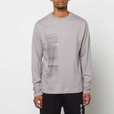 A-COLD-WALL* Men's Diffusion Graphic Long Sleeve T-Shirt - Mid Grey