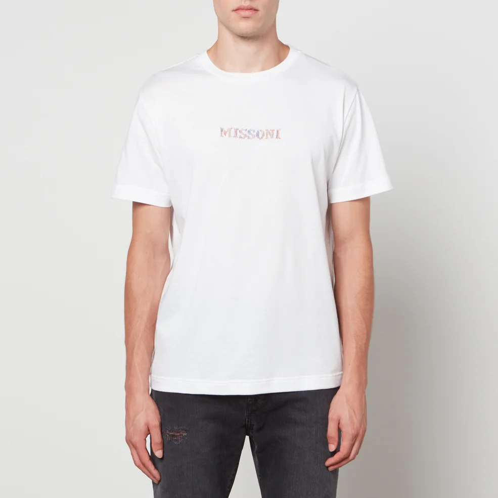 Missoni Logo-Detailed Cotton-Jersey T-Shirt Image 1