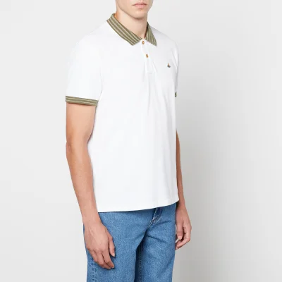 Vivienne Westwood Stripe-Trimmed Cotton-Piqué Polo Shirt