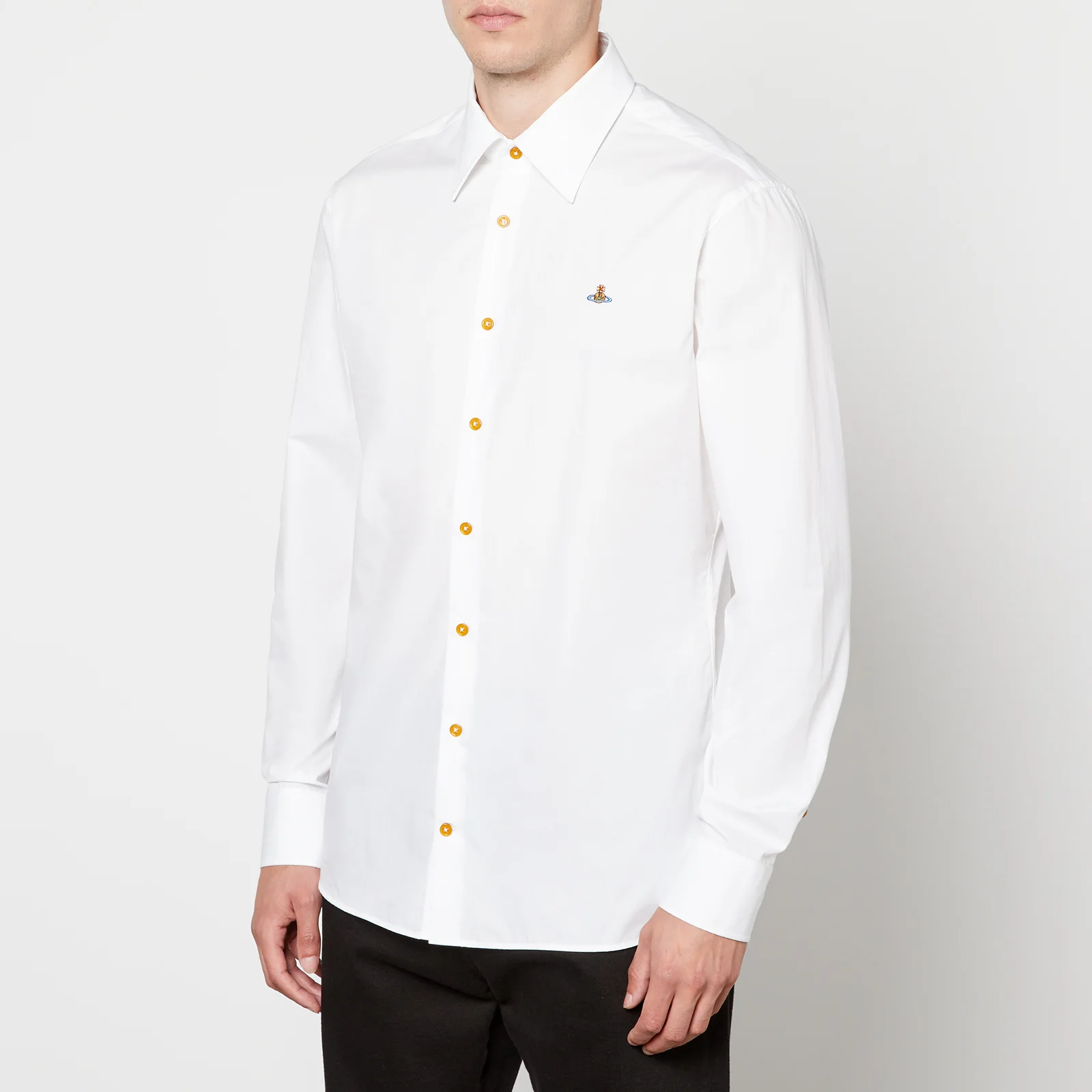 Vivienne Westwood Ghost Logo-Embroidered Cotton-Poplin Shirt Image 1