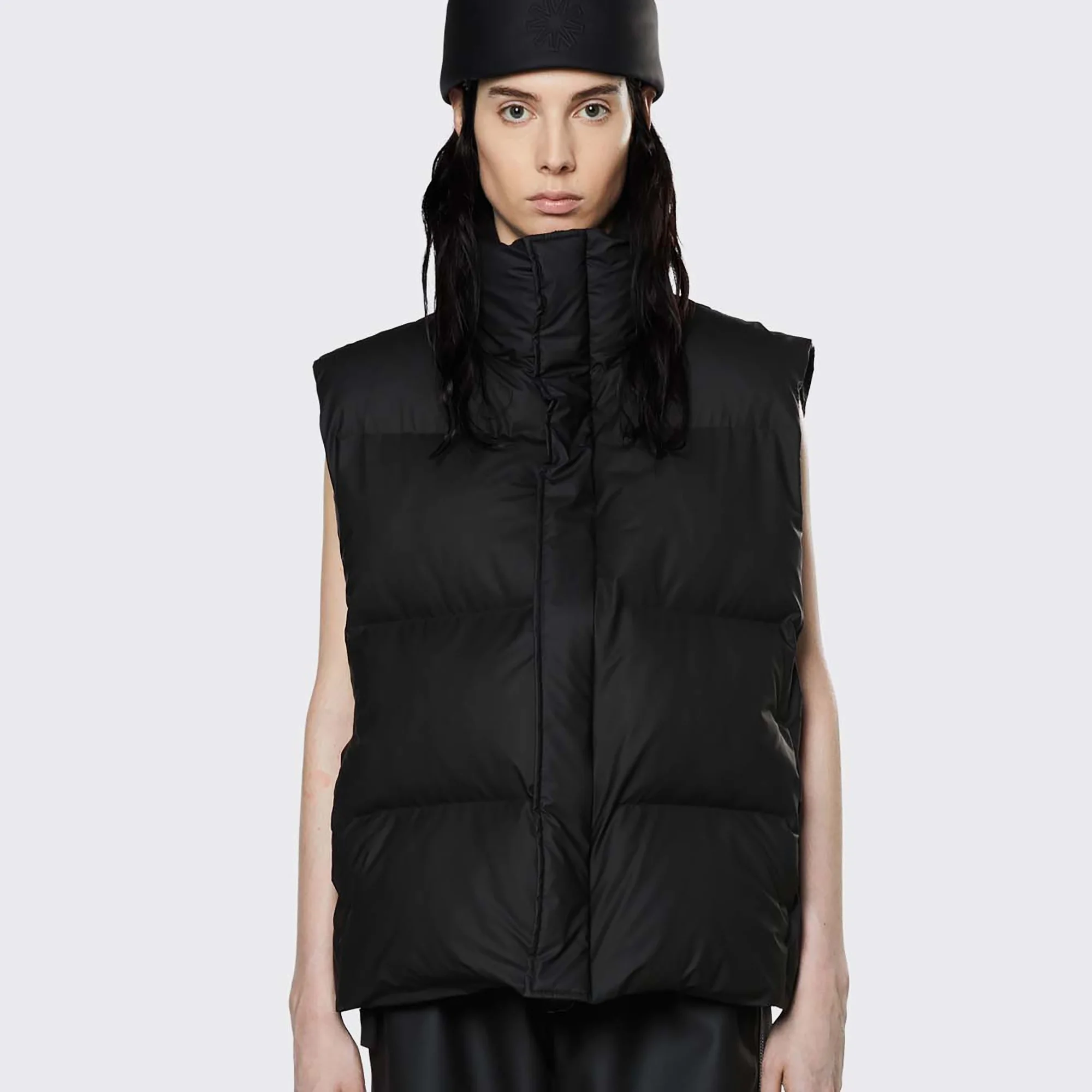 Rains Quilted Padded Matte-Shell Vest Image 1