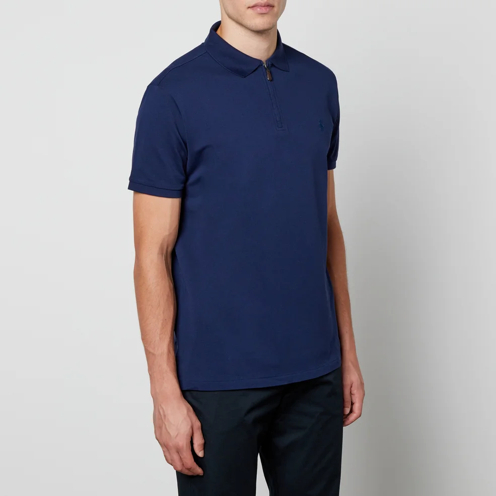 Polo Ralph Lauren Slim-Fit Cotton-Blend Half-Zip Polo Shirt Image 1