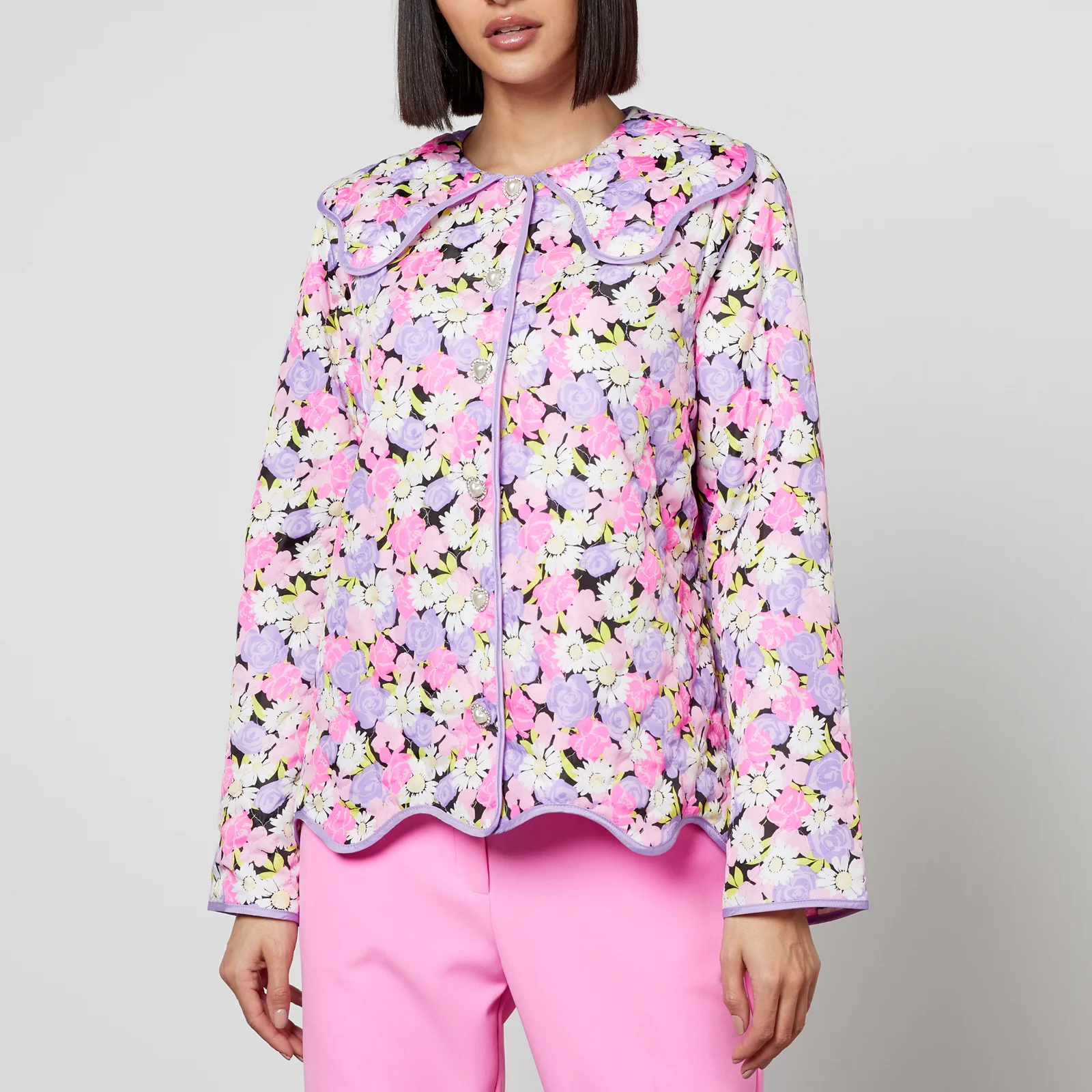 CRAS Jadecras Floral Pattern Quilted Shell Jacket Image 1