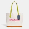 Coach Women's Colorblock Leather Kia Tote Bag - Chalk Multi - Image 1
