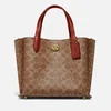 Coach Women's Coated Canvas Signature Willow Tote Bag 24 - Tan Rust - Image 1