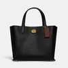 Coach Women's Polished Pebble Willow Tote Bag 24 - Black - Image 1
