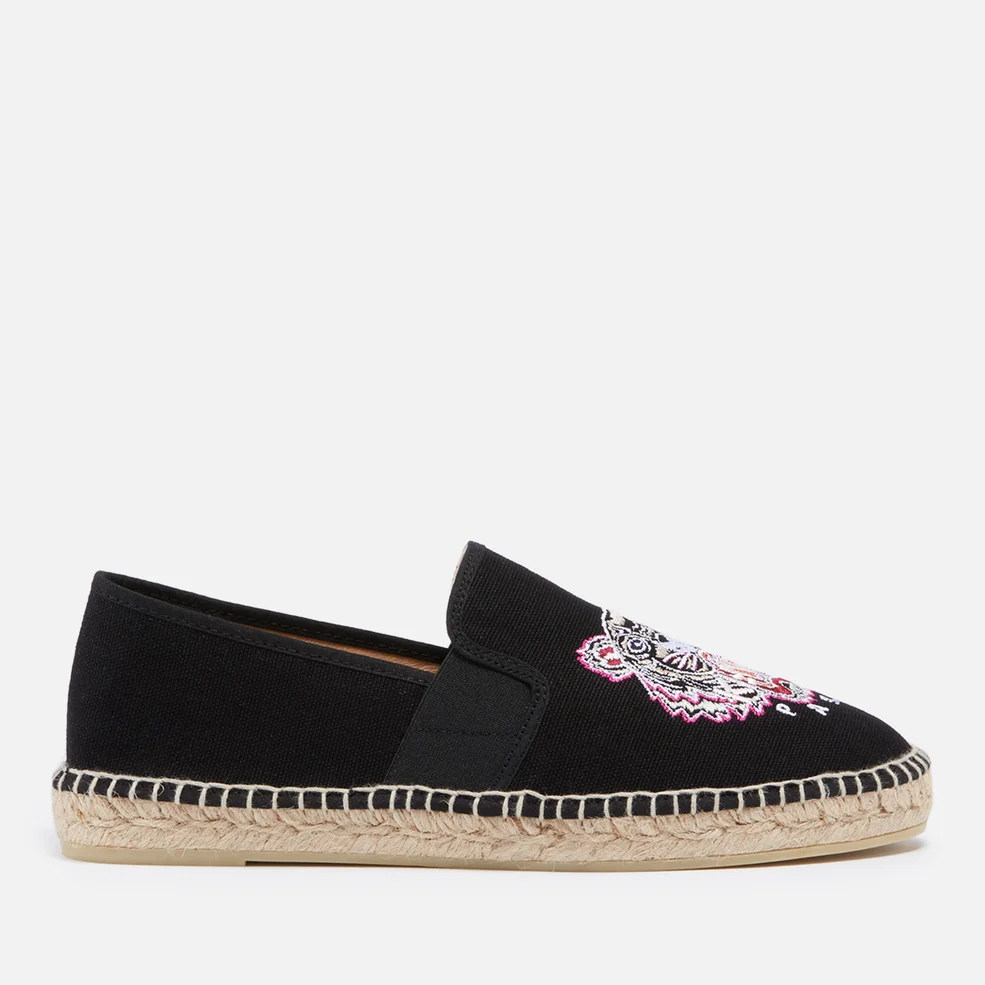 KENZO Tiger Embroidered Cotton-Canvas Espadrilles Image 1