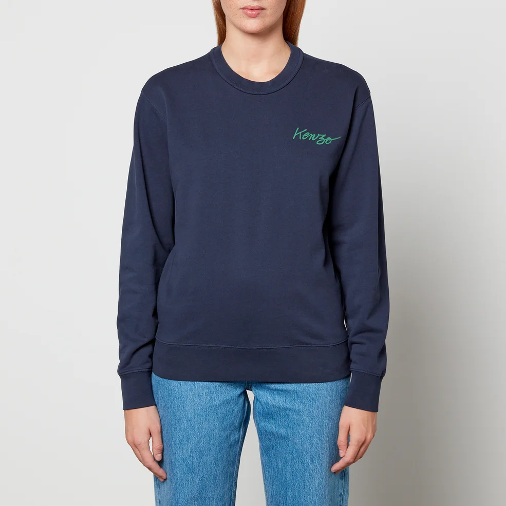Kenzo Printed Loopback Cotton-Jersey Sweatshirt Image 1