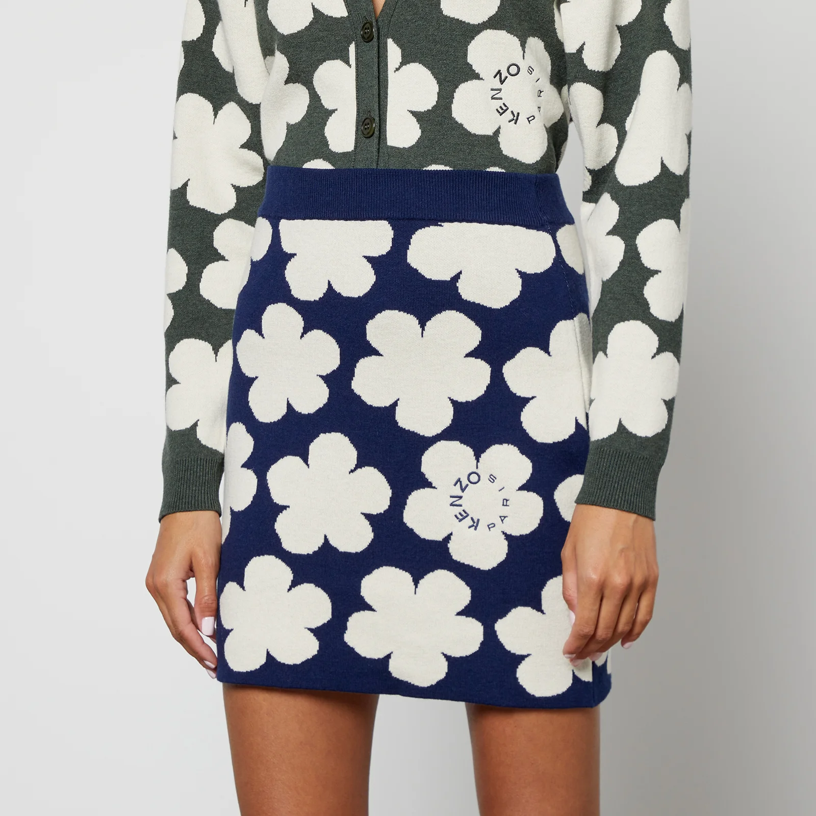 KENZO Jacquard Wool-Blend Mini Skirt Image 1