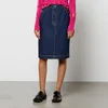 KENZO A-Line Denim Midi Skirt - Image 1